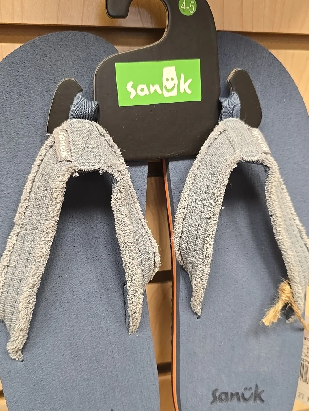 Sanuk Kids' Blue Flip Flop Sandals - Size 4-5